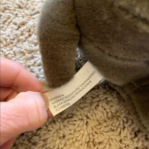 Webkinz Sig Endangered Black African Rhinoceros - Picture 3 of 4